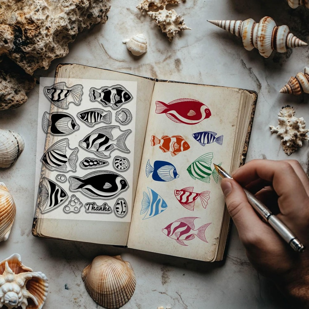 Summer Ocean Clownfish Clear S - Clear Silicone Stamps For Card Making recension och pris