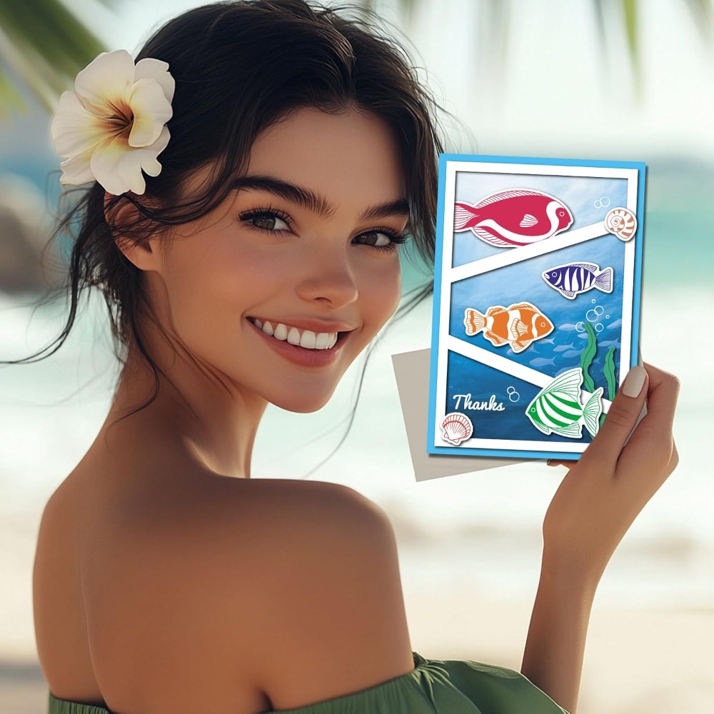 Summer Ocean Clownfish Clear S - Clear Silicone Stamps For Card Making recension och pris
