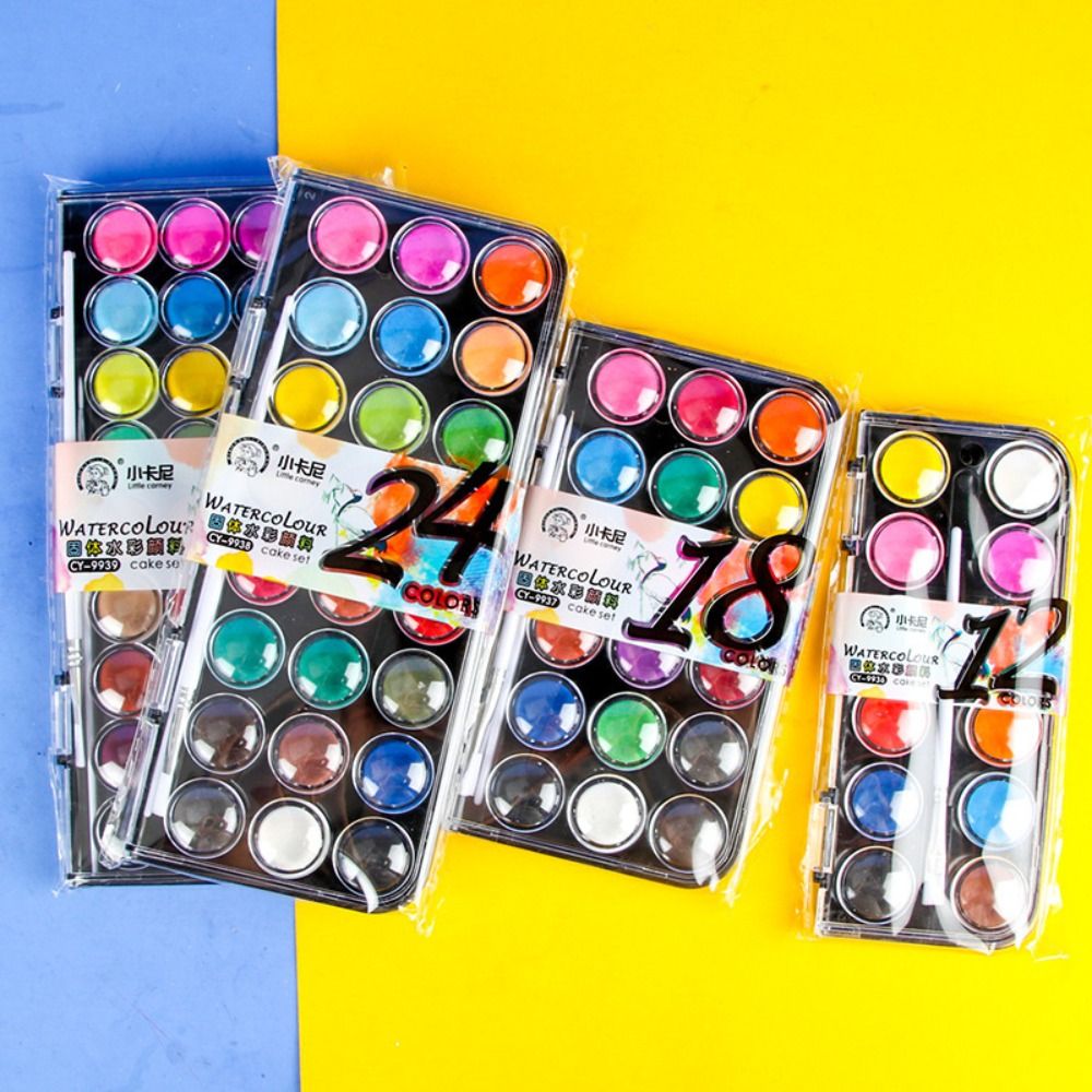 12/18/24/36Colors Solid Waterc - Watercolor Paint Set Solid Pigment recension och pris