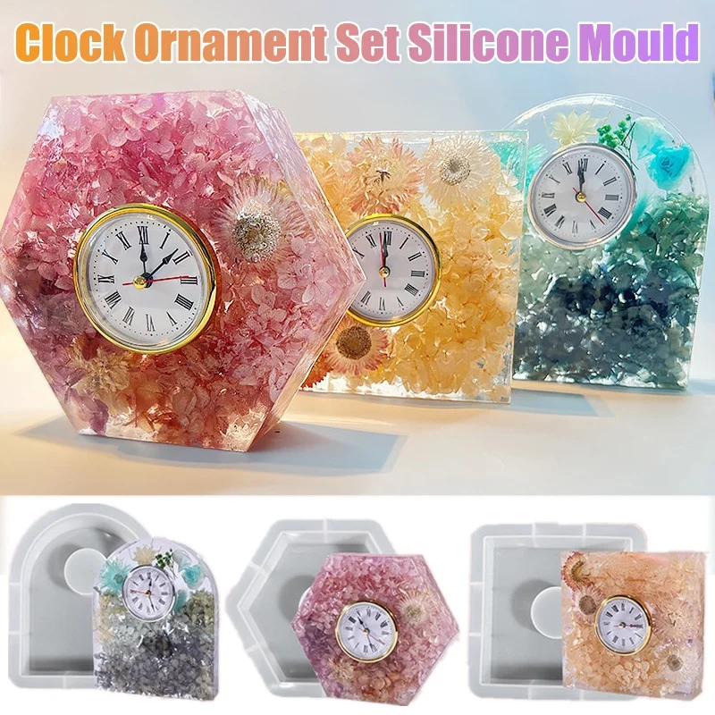 Clock Ornament Set Silicone Mo - Silicone Epoxy Resin Molds Set recension och pris