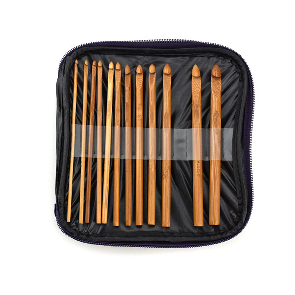 1Set Bamboo Wood Crochet Hook  - Wooden Crochet Hooks Ergonomic Handle recension och pris